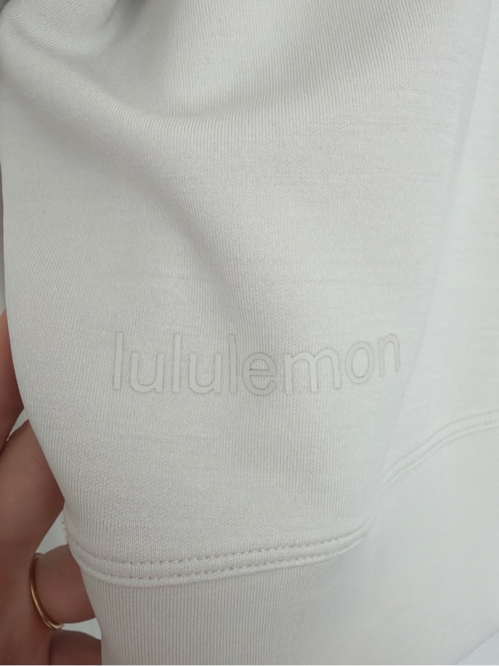 lululemon athletica Light Beige Cropped Crewneck Sweatshirt - Picture 3 of 4